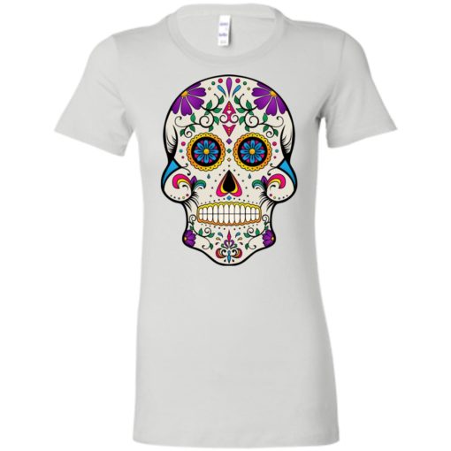 Mexican skull art 7 skeleton face day of the dead dia de los muertos women tee