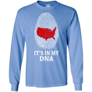 America it’s in my dna usa map in fingerprint patriot 4th july long sleeve