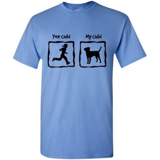 Your child my child funny dog lovers walking dog t-shirt