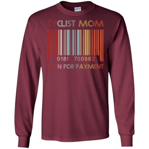 Cyclist mom scan for payment long sleeve