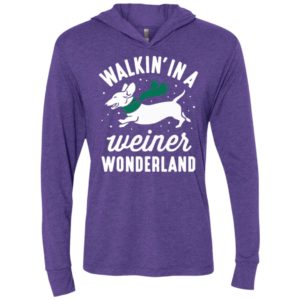 Walking in a wiener wonderland unisex hoodie