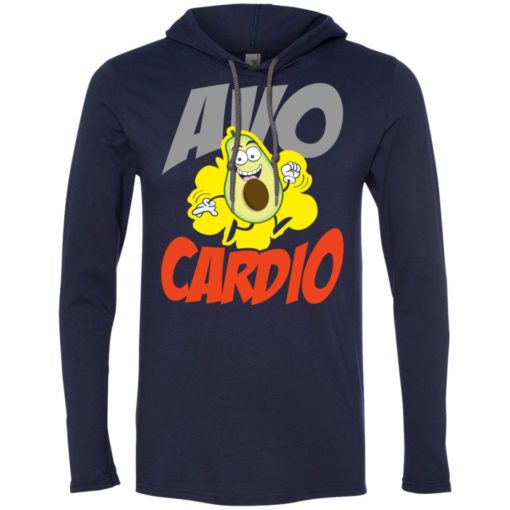 Avocado avo cardio exercise funny fitness workout lover gift long sleeve hoodie