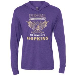 Never underestimate the power of hopkins shirt with personal name on it unisex hoodie