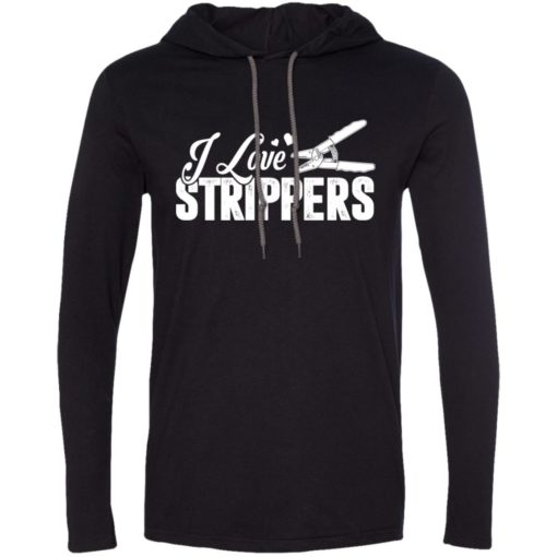 Love strippers electrical lineman hoodies transmission or underground lineman t shirts long sleeve hoodie