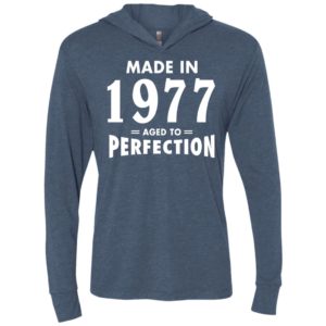 Made in 1977 aged to perfection original parts vintage age birthday gift celebrate grandparents day unisex hoodie