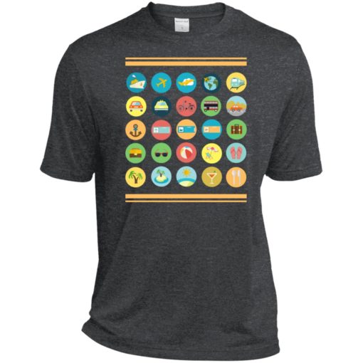 Traveller t-shirt with 40 icons to communicate gift sport tee