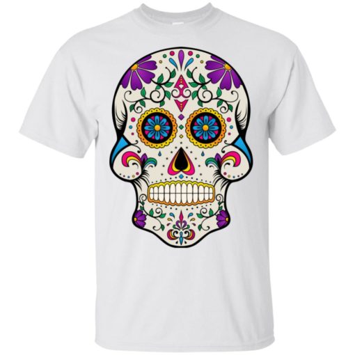 Mexican skull art 7 skeleton face day of the dead dia de los muertos t-shirt