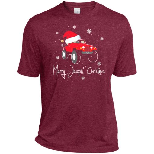 Merry jeepin christmas sport t-shirt