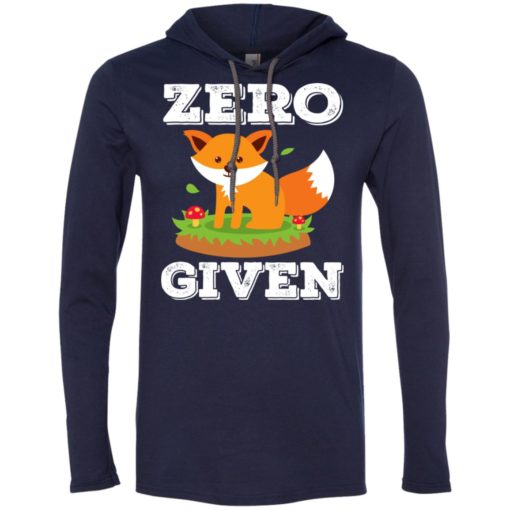 Zero fox given cute gift for animal lovers long sleeve hoodie