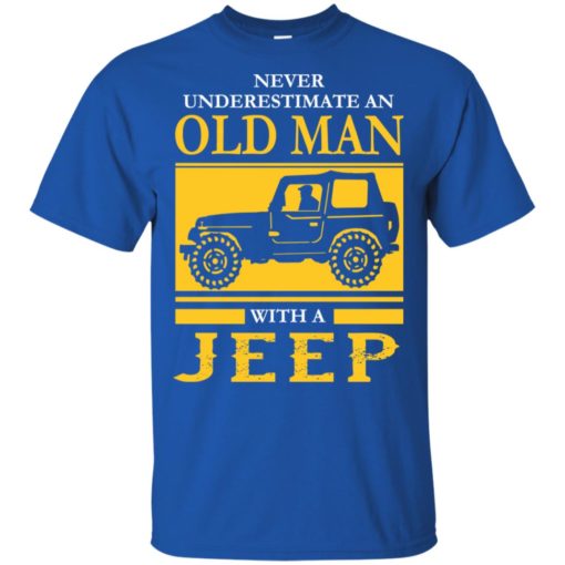 Never underestimate old man with jeep t-shirt