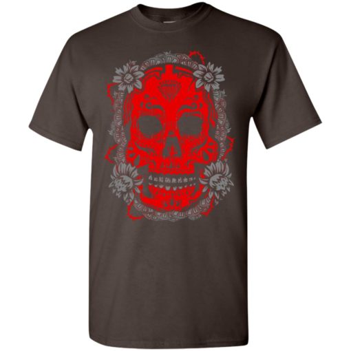 Mexican skull art 4 skeleton face day of the dead dia de los muertos t-shirt