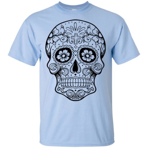 Mexican skull art 1 skeleton face day of the dead dia de los muertos t-shirt