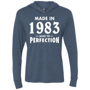 Made in 1983 aged to perfection original parts vintage age birthday gift celebrate grandparents day unisex hoodie
