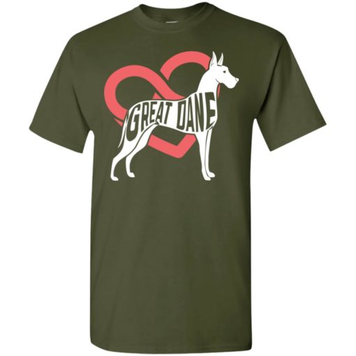 Dog lovers gift great dane infinite love t-shirt
