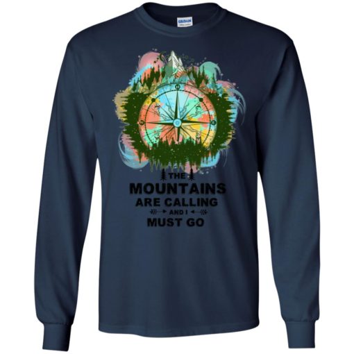 Antique mountain wind rose compass the moutains are calling and i must go long sleeve