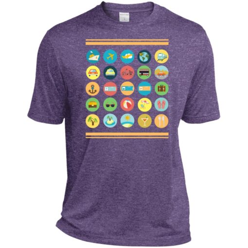 Traveller t-shirt with 40 icons to communicate gift sport tee