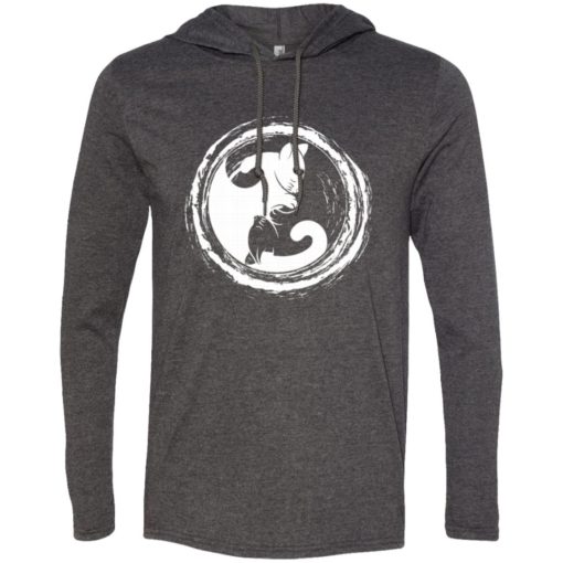 Cat yin yang gift for cat lover cats owner long sleeve hoodie