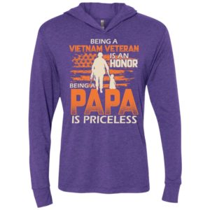 Vietnam veteran grandpa gift being vietnam veterans is honor being papa is priceless unisex hoodie