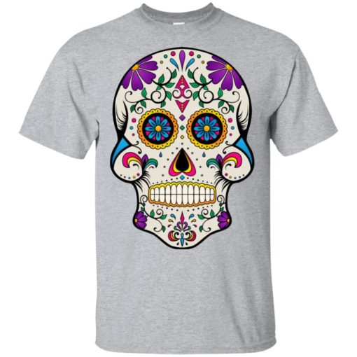 Mexican skull art 7 skeleton face day of the dead dia de los muertos t-shirt