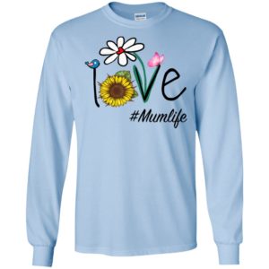 Love mumlife heart floral gift mum life mothers day gift long sleeve