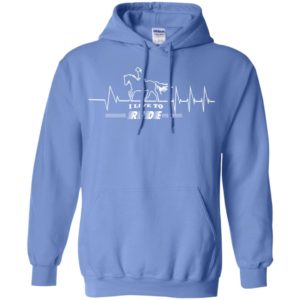 I live to ride heart line art horse riding sport hoodie