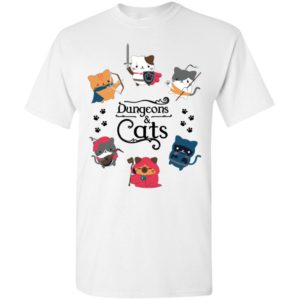 Dungeons and cats – love cat – funny movie gift t-shirt