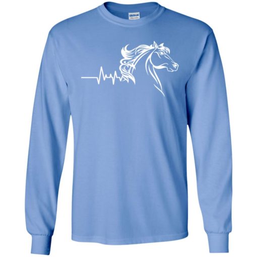 Horse riding lover lineart horse heartbeat funny gift for horse lovers owners trainers long sleeve