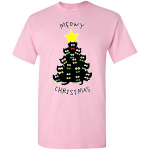 Meowy christmas sweatshirt merry meowy xmas gift for cat lovers t-shirt