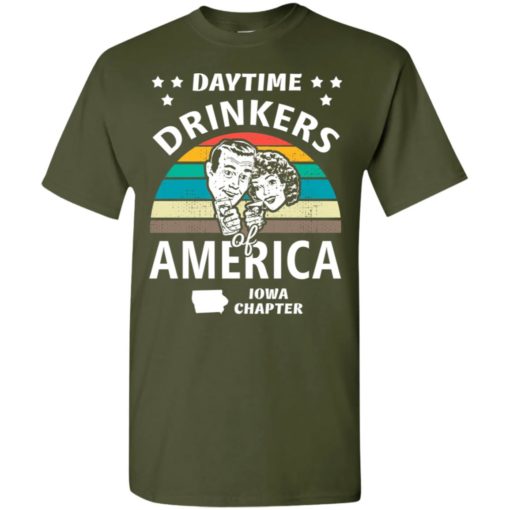 Daytime drinkers of america t-shirt iowa chapter alcohol beer wine t-shirt