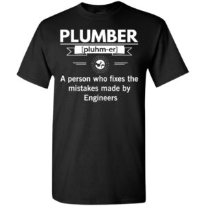 Plumber definition funny christmas job gift for men t-shirt