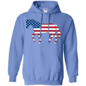 American flag horse art 4th july christmas gift hoodie