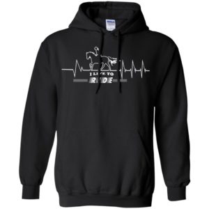 I live to ride heart line art horse riding sport hoodie
