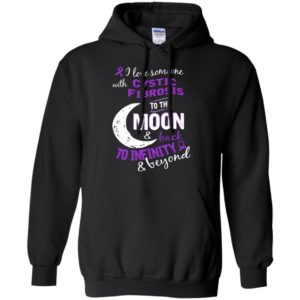 Cystic fibrosis awareness love moon back hoodie
