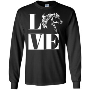 I love horse logo horseback riding horses sports trainer owner farmer long sleeve