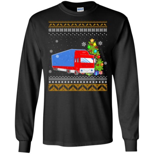 Big truck long ugly christmas style for trucker driver men long sleeve