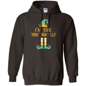 I’m the paw paw elf christmas matching gifts family pajamas elves hoodie