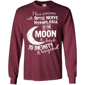 Optic nerve hypoplasia awareness love moon back to infinity long sleeve