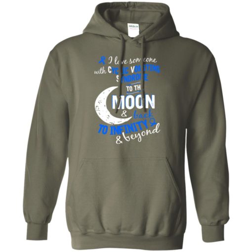 Cyclic vomiting syndrome awareness love moon back hoodie