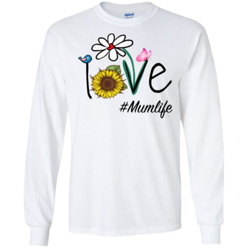 Love mumlife heart floral gift mum life mothers day gift long sleeve