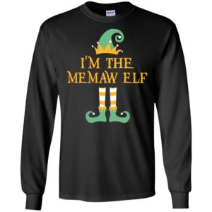 I’m the memaw elf christmas matching gifts family pajamas elves women long sleeve