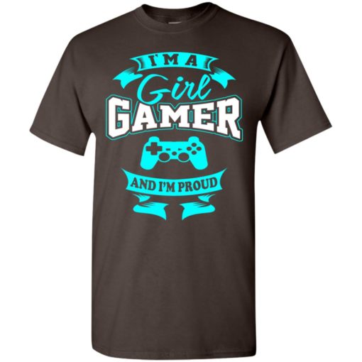 I’m a girl gamer and i’m proud distressed gaming fan tee t-shirt