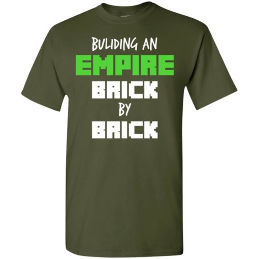 Building an empire brick by brick gaming pixel mario texture t-shirt