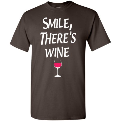 Smile there’s wine simple distresssed wine lover t-shirt