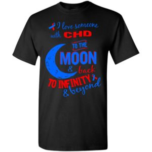 Chd awareness love moon back t-shirt