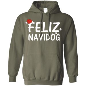 Feliz navidog christmas funny gift for dog lover hoodie