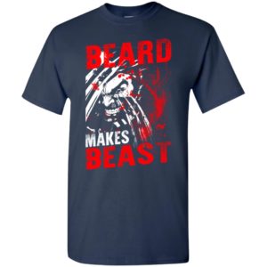 Beard makes beast mustache hipster humor t-shirt