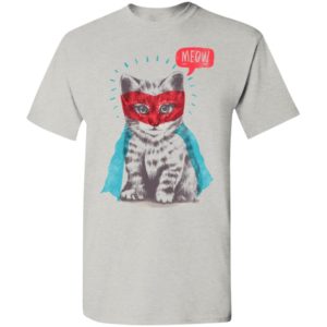 Luchador mexican wrestler cat super hero funny meow t-shirt