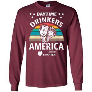 Daytime drinkers of america t-shirt ohio chapter alcohol beer wine long sleeve