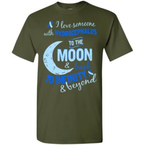 Hydrocephalus awareness love moon back to infinity t-shirt