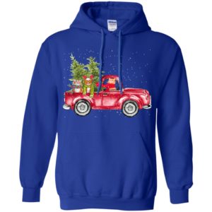 Cats christmas trees truck funny trucker cat lover hoodie